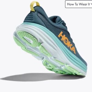 Hoka Bondi 8 Men’s 11 NEW real teal/shadow